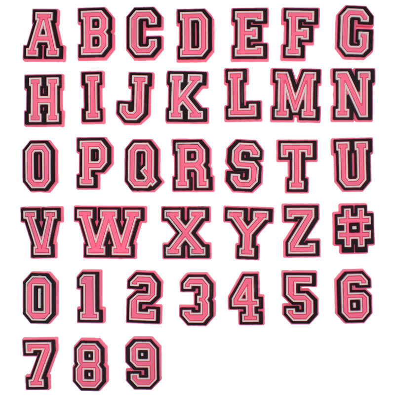 Men'S Shoes Crocs - Pink Letter Shoe Charms for Crocs