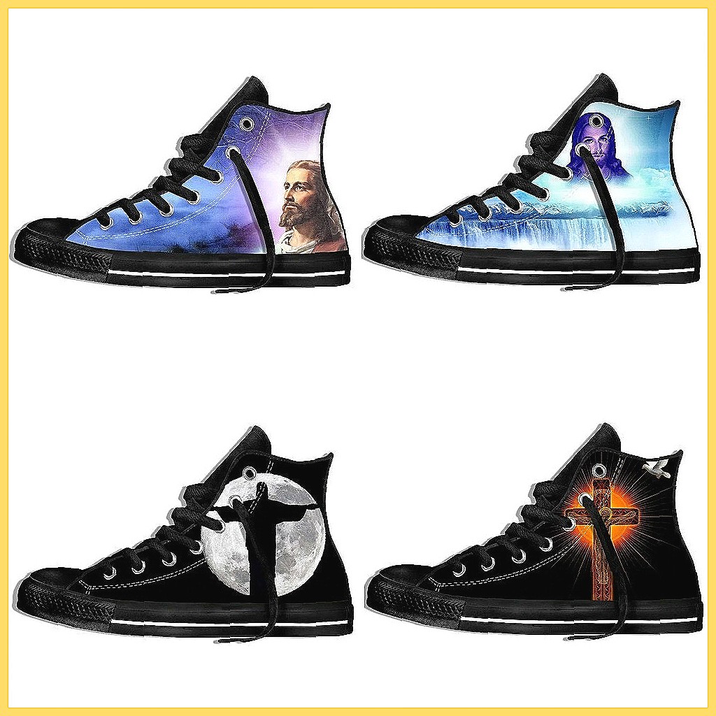 Men Shoes Boss - New Anime Jesus High Top Sneakers,