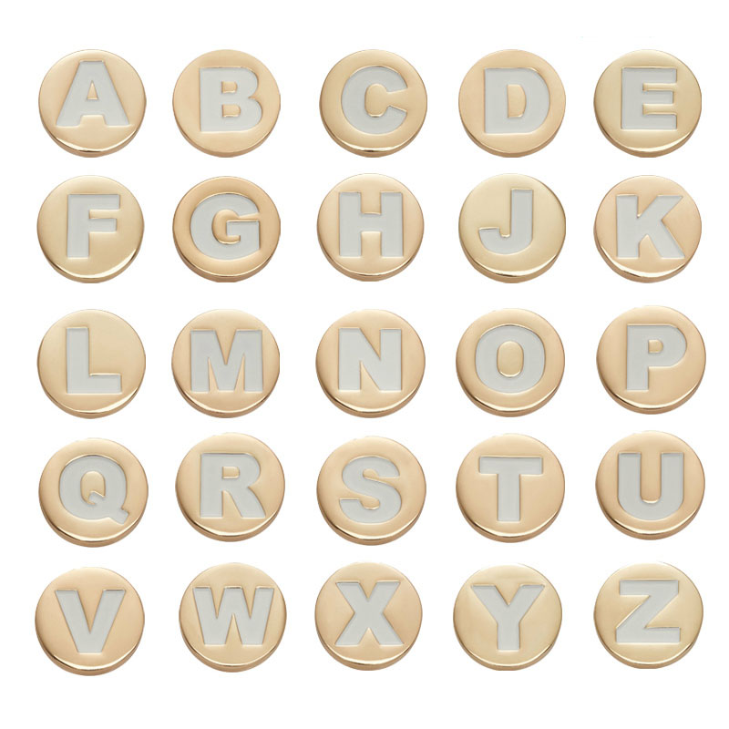 Men'S Shoes Crocs - Bling Gold Letter Shoe Charms for