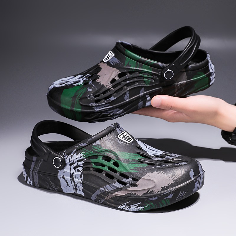 Men'S Shoes Crocs - Men's Summer Camouflage Graffiti Sandals Garden