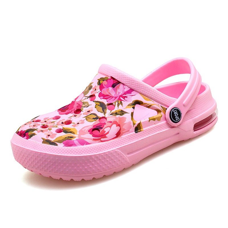 Men'S Shoes Crocs - Summer Women Floral Graffiti Clogs Sandals