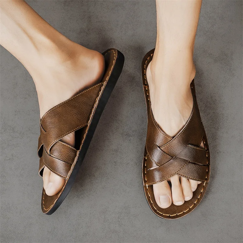 Genuine Leather Men Casual San - огляд і ціна Men'S Shoes Top Brands