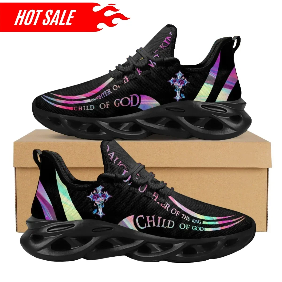 Hot Cross Christian God Print  - огляд і ціна Men'S Training Shoes