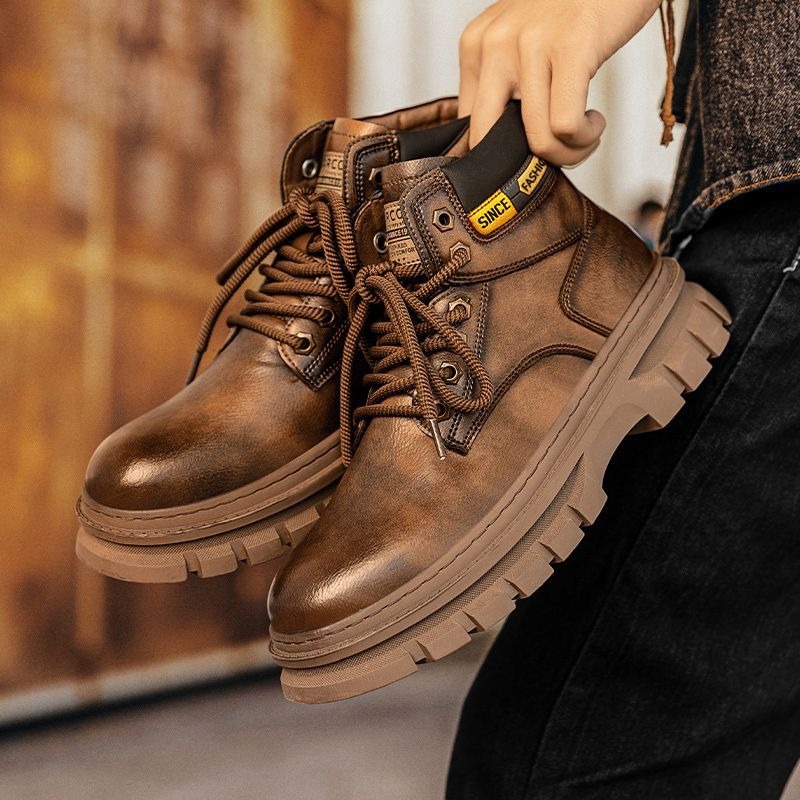 Vintage Men Platform Ankle Boo - огляд і ціна Men'S Shoes Business Casual
