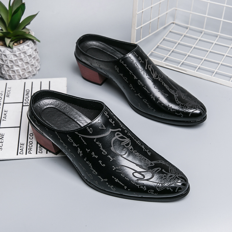 Men Brown Leather Mules Slippe - огляд і ціна Men'S Shoes With Toes