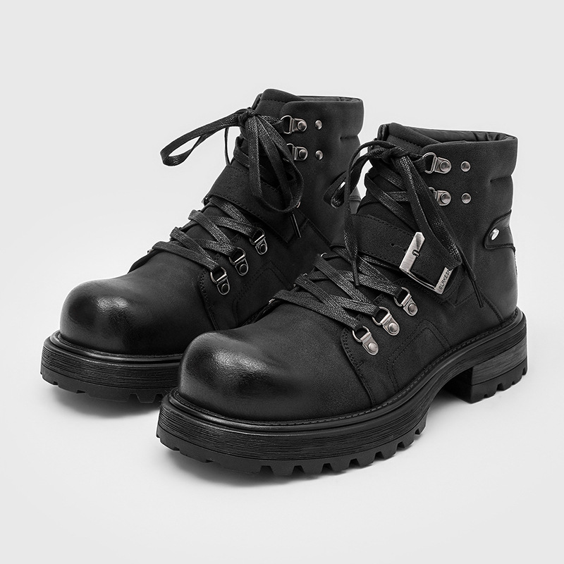 Brand Men Leather Boots Motorc - огляд і ціна Men'S Shoes Top Brands