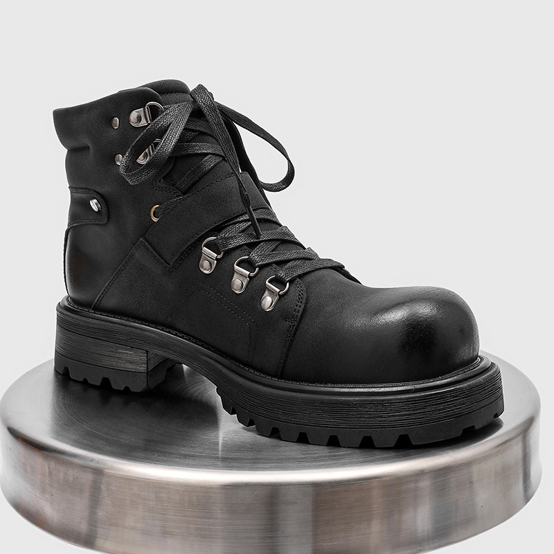 Brand Men Leather Boots Motorc - огляд і ціна Men'S Shoes Top Brands