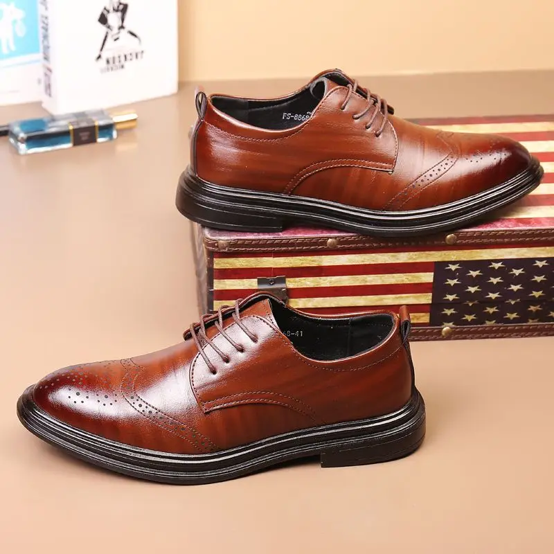 Solid Color Black Spring Autum - огляд і ціна Men Shoes Clearance